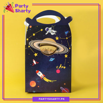 Space Theme Goody Boxes Pack of 6 For Theme Birthday Decoration and Celebration